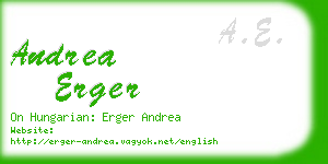 andrea erger business card